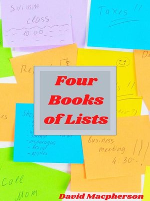 cover image of Four Books of Lists